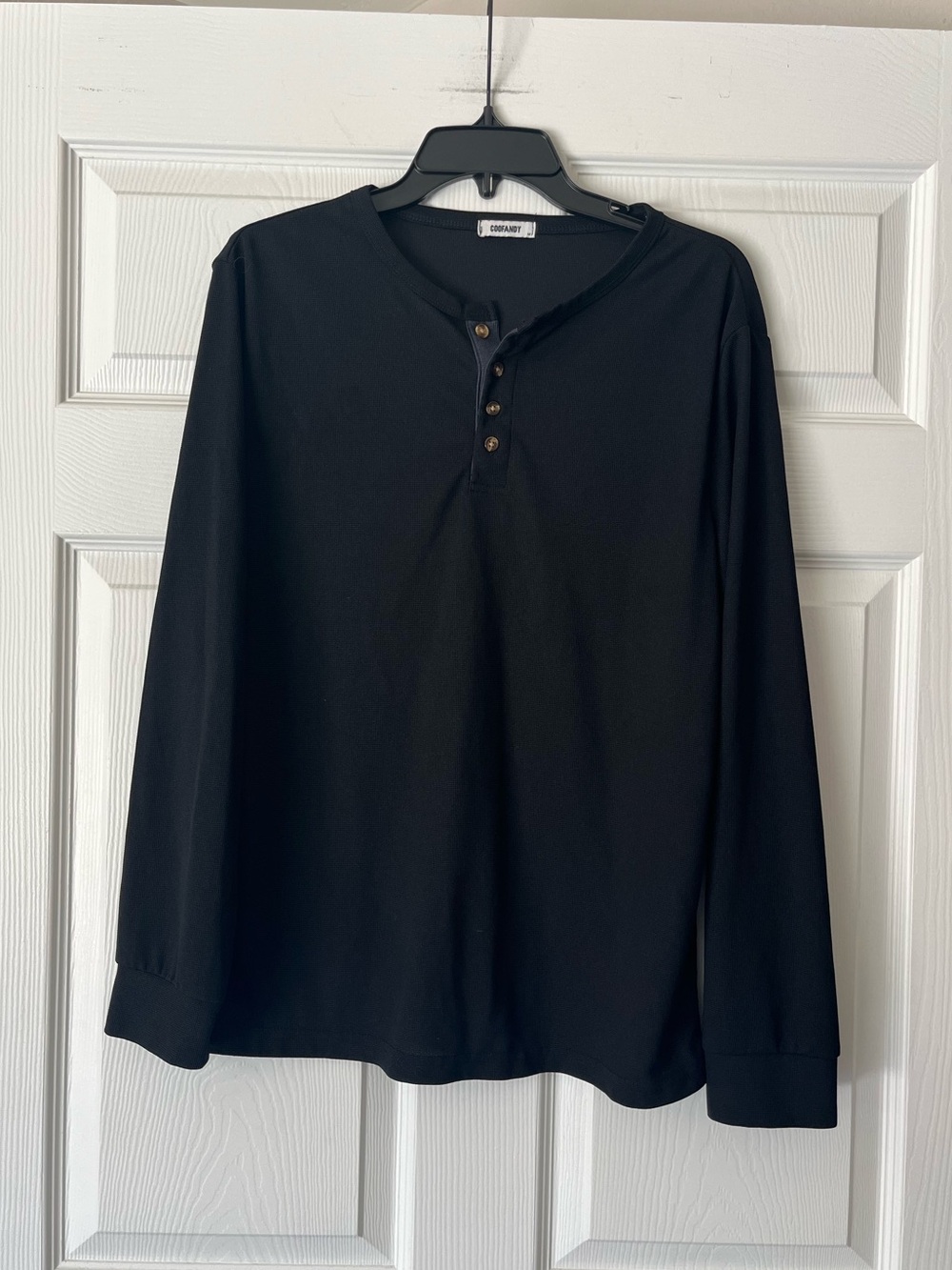 NWOT Coofandy Henley Long Sleeve Shirt